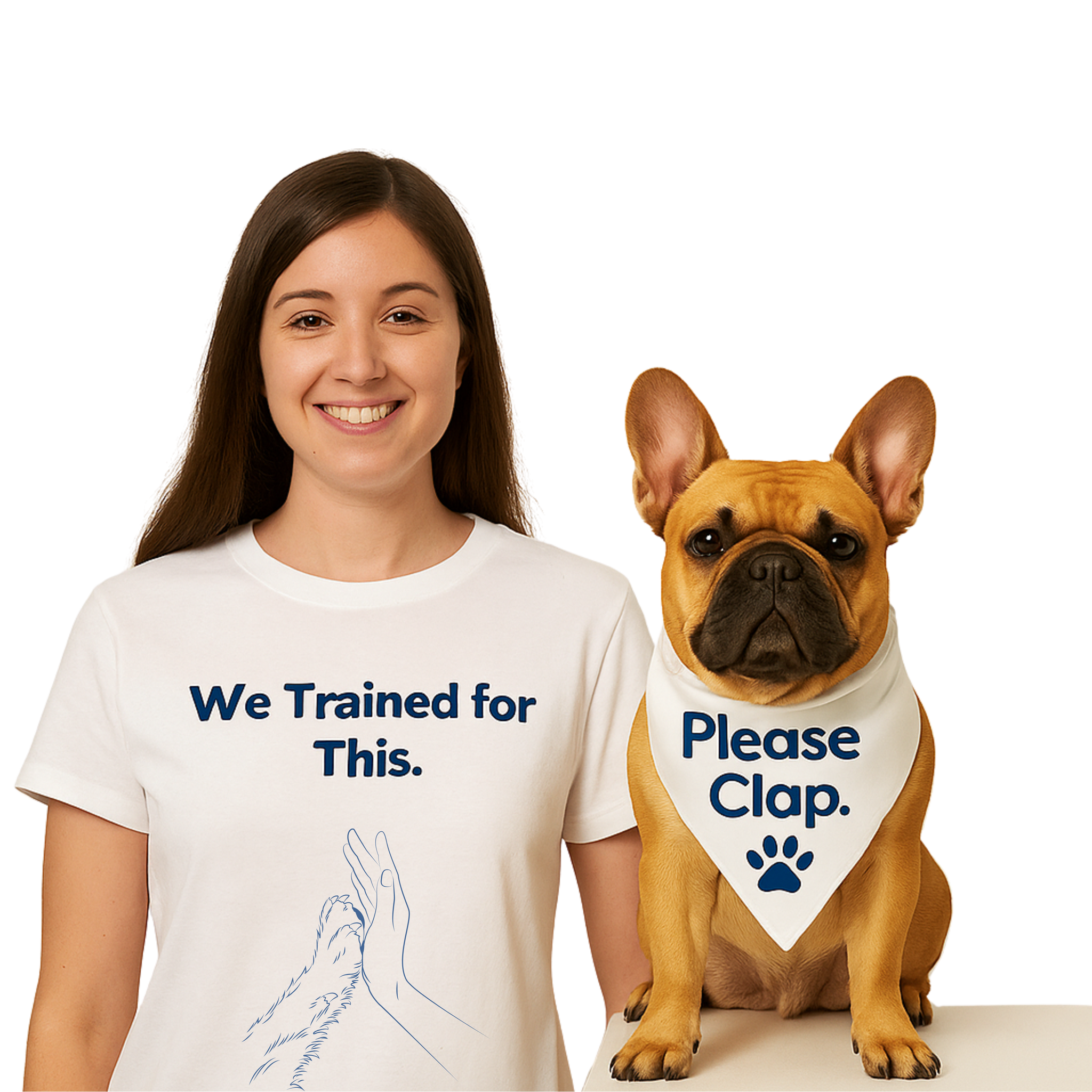 “We Trained for This” & “Please Clap” Matching Tee + Bandana Set